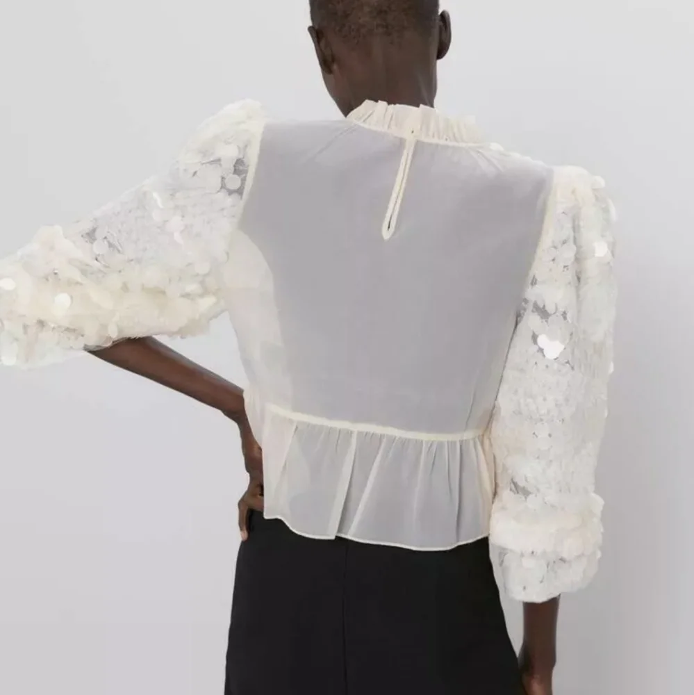 Zara Ruffled sequin top - Picture 13 of 14